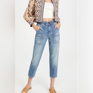 Veronica Beard Denim Arya Straight High Rise Joggers (Size 4)